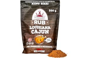 Poppamies Louisiana Cajun BBQ Rub - 100% naturlig BBQ-krydda - Torr marinad och kryddor. Speciellt lämplig för kyckling. Stor förpackning (500g)