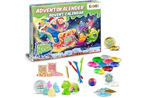 CRAZE MAGIC SLIME ADVENTSKALENDER 2025 Kinder - Weihnachtskalender mit Schleim für Mädchen & Jungen , Spielzeugkalender Kinderschleim
