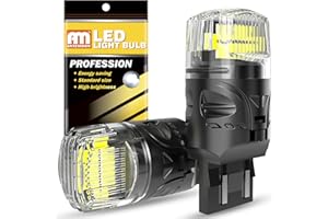 ANTEMOON W21/5W 7443 T20 LED Bulbs Super Bright 2800LM 12V 6000K White 7440 7441 7444 Replacement Bulb Canbus Error Free for Backup Reverse Light, Daytime Running Light, Brake Light, Pack of 2