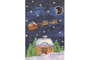 LBG Adventskalenderkarten 5 Stück Weihnachten Goldprägung Weihnachtsmann Kinder Weihnachtsgruß