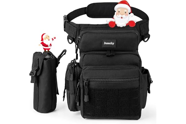 Jueachy Sac de Jambe Polyvalente - Sacoche de Cuisse Pêche Banane Molle Tactique Militaire, Sac Banane Multifonctionnel Imperméable pour Extérieur Moto Voyage Chasse Randonnée Escalade - Sac à Outils