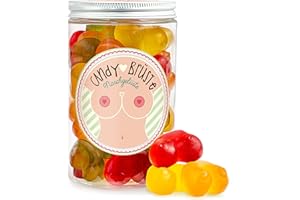 ‎DER ZUCKERBÄCKER Candy Brüste – Fruchtgummi-Brüste in der Geschenk-Dose, lustiges Geschenk für den JGA, 18. Geburtstag und Mädelsabend