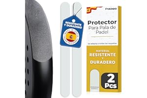 PALBEA Protector Pala de Padel Transparente - Paquete de 1/2/3/5 - Protector Padel Rugoso y Ligero para la Cabeza de la Raqueta - Padel Accesorios Duradero y Fácil de Sustituir - Dimensiones 35x370mm.