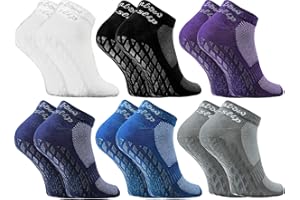 Rainbow Socks - Hombre Mujer Negro Blanco Gris Calcetines Deporte ABS