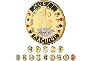LULUCIRCLE Poker Guard, Weights for Poker, Poker Gifts for Men, Poker Card Protector, Poker Accessories, Coin Collectibles, Poker Chips Coin with Plastic Case