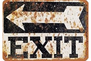 MR.SIGN Exit Póster de Pared Metal Creativo Placa Decorativa Cartel de Chapa Placas Vintage Decoración Pared Arte Muestra para Bar Club Café