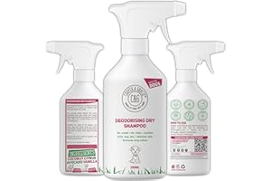 C&G PETS Dry Dog Shampoo Spray for Smelly Dogs - Wipe Clean Stain Remover - Cruelty-Free Waterless Grooming Products Organic Odour Deodoriser Neutraliser - Best Fox Poo Cleaning Animal Wash