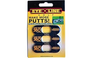EYELINE GOLF Eyeline 360°Sweetspot-Hilfe, Schwarz, 3 Zoll/7,6 cm
