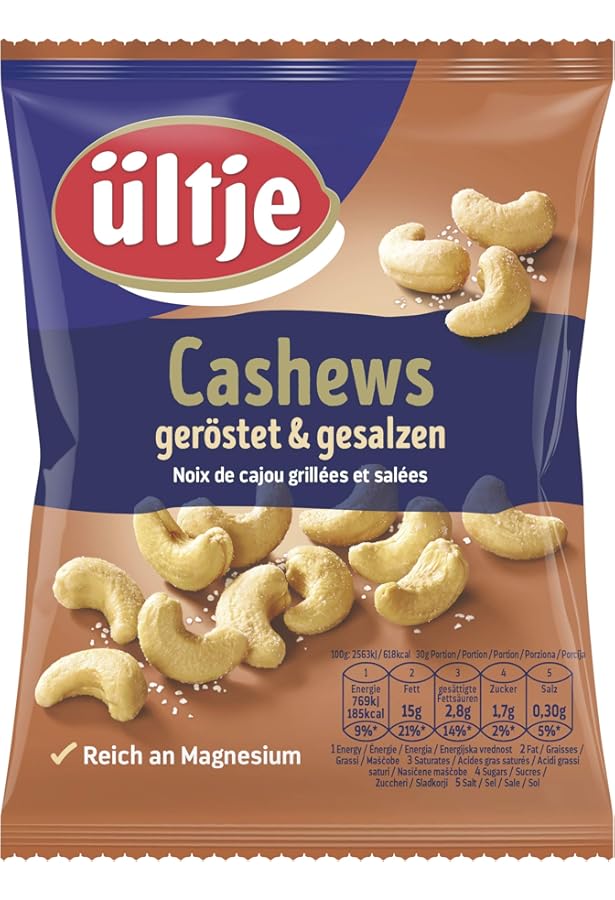 Noix De Cajou Grillées Salées - Snack Sain 500g Sunnah Shop