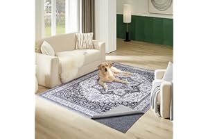 YBIETH Felt Rug Pad with Non-Slip, 160x230cm Rubber Backing Rug Underlay, Under Area Carpet Protective Cushioned Pads, Rug to Carpet Gripper for Hardwood Floors, Keep Rugs in Place, Soft and Safe