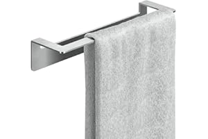 WEISSENSTEIN Porta asciugamani adesivo bagno 30 cm da parete - Acciaio inox