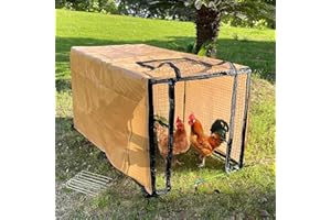 JOURNDREAM Clôture de poulailler mobile avec housse étanche - 4,13 x 2,17 x 2,17 m - Enclos pour petits animaux - Pour poules, canards, lapins et petits animaux, intérieur et extérieur