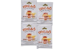 BULLDOG BREWS 4x Hambleton Bard Bulldog Hefe + Nährsalz - 28g/25L - Bulldog Brew's - Trocken Methefe - | Metwein | Weinhefe | Hefe Weißwein und Rotwein