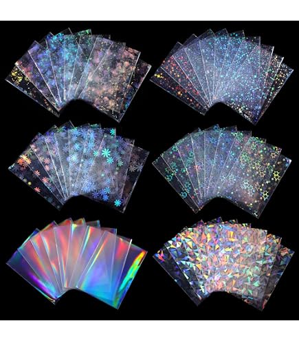 heart card sleeves 100-Pack Holographic Heart-Shaped  3.58x2.6 Inch Colored Flashing Photocard Protectors For One Piece 100 Pcs Love Heart Photocard