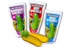 ‎MEXHAUS Mexhaus Van Holten Pickle - Saure Gurken in Pouch Set mit Hot Pickle, Dill Pickle und Garlic Pickle (Pack von 3), Sour Pickle Mix