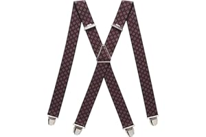 Pierrot Bretelle Uomo Larghe Vintage - Clip molto forti Regolabili Fino A 130cm - Bretelle Uomo Eleganti Artigianali Garantite A Vita