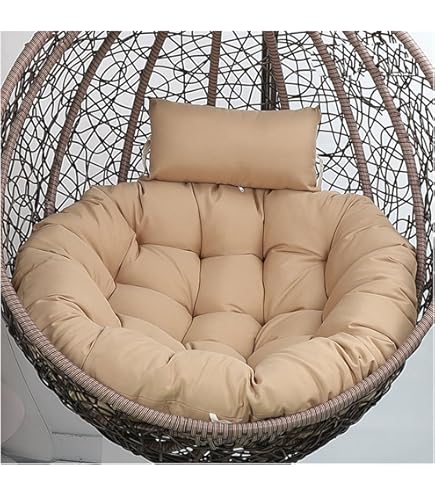 Cuscino Per Poltrona Sospesa MG Design - Marrone, Imbottito, Con Lacci, 140x115cm, Resistente Alle Intemperie - Foto 11