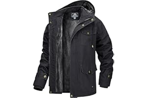 MAGCOMSEN Cappotto invernale da uomo in pile bomber cargo casual stile militare giacca a vento con cappuccio