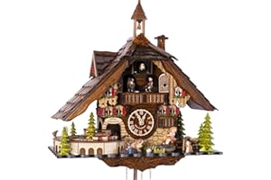 CUCKOO PALACE Cuckoo-Palace Reloj de Cuco Movimiento de Cuarzo Estilo Chalet 33cm