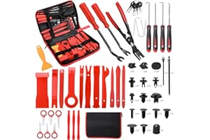 TEOKANTZ Kit di 350 strumenti per la rimozione delle finiture dell'auto, set di strumenti per la rimozione automatica del pannello dell'auto, cruscotto, radio, strumento di leva in plastica, pinze per clip,