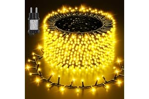 BUUDALA Lichterkette Außen 20M 1000 LEDs Lichterkette Weihnachtsbaum Außen Innen mit SteckerTimer, 8 Modi Wasserdicht Warmweiß Cluster Lichterkette Weihnachtsbeleuchtung Aussen für Garten Balkon Hochzeit