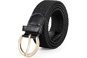 WERFORU Ceinture Tressée Extensible pour Femmes 3,3 cm de Large Ceinture Élastiqué Décontractée pour Jeans et Pantalons