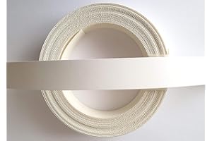 Veneers Online Ltd Iron on White Smooth 22mm Preglued Melamine Edging Tape 5 Metres