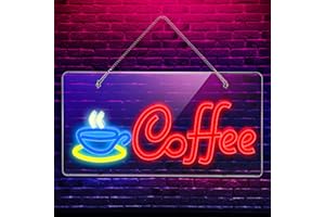Amyzavls Caffè Neon Luce LED Caffè Neon Segno Caffè,42×22×2CM Segno Neon LED Parete Neon Luce Bar Segno, Cafe Decor Caffè Neon Segno per Bar Birra Club Ristorante