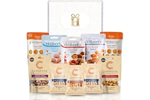Hattie's Gifts Gourmet Nuts Gift Set - Savoury Snack Hamper with Peanuts, Almonds, & Cashews - Pub Snacks, Movie Night Box, Food Hamper Gifts for Men & Women