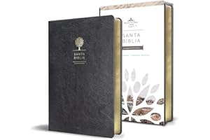Biblia Reina Valera 1960 letra grande. Símil piel color negro, tamaño manual / Spanish Holy Bible RVR 1960. Handy Size, Large Print, Black Leathersoft