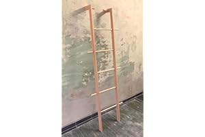 ‎TIDYBOY TIDYBOY Kleiderleiter & Kleiderständer Holz, Handtuchleiter & Handtuchhalter aus Massivholz, Designer Holzleiter auch als Dekoleiter, Herrendiener oder Stummer Diener Leiter Handgearbeitet (Buche)