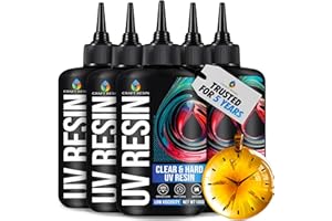CRAFT RESIN 500g UV Resin Kit Hard Type Low Viscosity – Crystal Clear and No-Yellowing UV Resin Glue for DIY, Jewelry Making, Molds Casting and Polymer Clay Projects - Fast Cure under UV Light