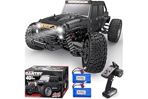 Gzsbaby Coche Teledirigido 4WD 1:16, 40 km/h, 2 Baterías Li-ion, 40 Minutos de Autonomía, Todoterreno, Coche de Carreras para Niños y Adultos Unisex