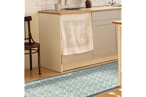 ‎CREARREDA CREARREDA Old Style Green Kitchen Rug, 120 x 50 cm, Non-Slip and Washable Vinyl, 100% Made in Italy, Deluxe Line