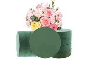 YAYODS 8 Stück Steckschaum - Rund Steckmasse 20 x 4 cm - Grün Steckmoos zum Basteln für Hochzeiten, Geburtstage, Feiern, Garten, Blumen-Deko