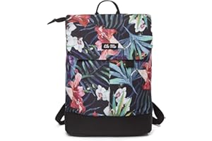 Ela Mo Plecak damski - piękny i przemyślany plecak z kieszenią na laptopa i kieszenią antykradzieżową na wycieczki, uniwersytet, do szkoły i biura., Tropical Heat, S,