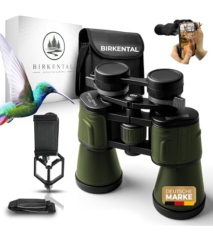 Jumelles Birkental 10x50 – Zoom HD, étanches, Légères – Champ Large – Pour Chasse, Astronomie, Voyage – Adaptées Aux Porteurs De Lunettes - 11