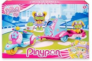 Pinypon-700016247 Puppy Motorbike Moto, Rimorchio e Personaggi, per Bambini/e da 4 a 8 Anni, Multicolore, Piccolo, 700016247