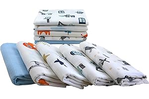 M.M.C. Lot de 10 langes en mousseline - Mélange - Pour bébé - 80 x 70 cm - Absorbants - Certifié Öko-Tex