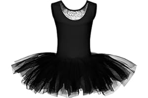 tanzmuster tutú de Ballet Lottie sin Mangas con Insertos de Malla de Flores para niñas en Rosa, Azul Claro, Blanco, Negro y Lavanda