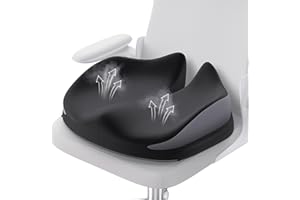 Benazcap Coccyx Cuscino per Seduta in Memory Foam, Dolore al Coccige, Sciatica e Mal di Schiena, Sollievo per Sedie da Ufficio, Sedie a Rotelle e Sedili Auto, Nero