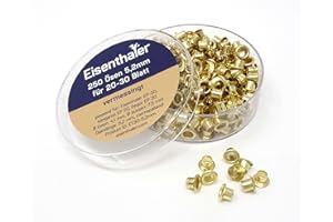 Eisenthaler 250 Ösen ET30-5.2mm, vermessingt, für 20-30 Blatt