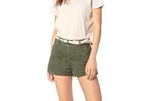 Eight 2 Nine Damen Chino Shorts Hose mit Flecht-Gürtel