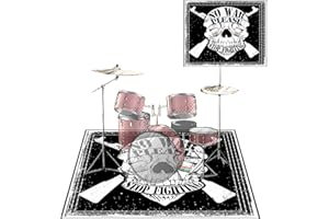 PPGE HOME Tappeto Batteria Antivibrazione Acustica, Tappeti per Batteria Elettronica Tappetino Insonorizzante, Drum Rugs Carpet Coperta, Grancassa Rullante Tamburo Jazz Tappetini Antiscivolo200x160cm-A