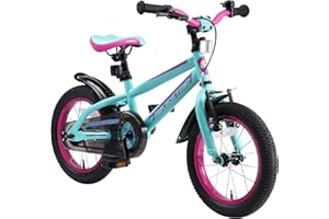 ‎BIKESTAR BIKESTAR Kinderfahrrad 14 Zoll für Mädchen und Jungen ab 4 Jahre | Kinderrad Urban Jungle | Fahrrad für Kinder | Risikofrei Testen
