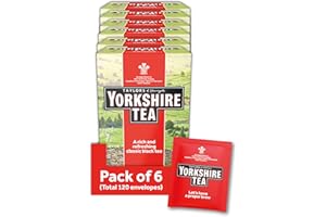 Yorkshire Tea, Individually Wrapped & Tagged Tea Bags, 6 Boxes of 20 Tea Bags (Total 120 Bags)