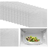 Pack of 8 Microwave, 13 cm Mica Sheet, Microwave Oven Mica Plate, Universal Microwave Mica Plates, Leaves Microwave Waveguide