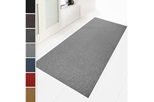 ‎FLOORDIREKT Floordirekt Schmutzfangmatte 120 x 350 cm Grau, ideal auch als Schmutzfangteppich nach Maß, Teppich Flur Läufer, Küchenteppich - waschbar rutschfest, Sauberlaufmatte, Meterware (Hong Kong)