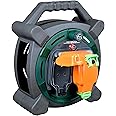 Masterplug HLP2013/2IP Two Socket Outdoor Weatherproof Case Reel, Orange and Green, 20 m