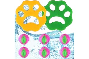 CFSVVD 8 Stück Tierhaarentferner Waschmaschine, Tierhaarentferner Hundehaare Waschmaschine Haarfänger Waschmaschine Waschmaschine Haarfänger, Tierhaare Leicht Von Kleidung Sofas Und Decken Entfernen